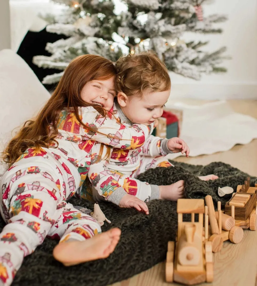 Burt's Bees Organic Two-Piece Pajamas Holiday Toy Train
