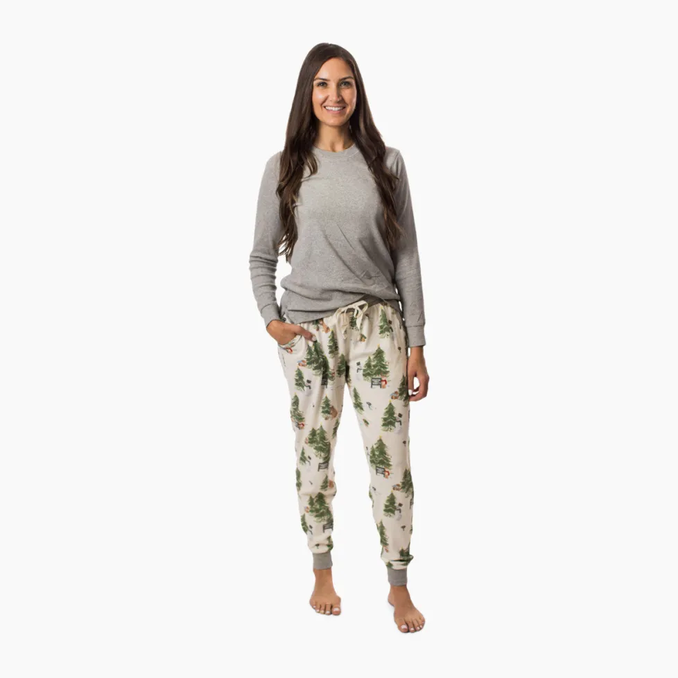 Burt's Bees Organic Adult Pajamas Christmas Tree Farm