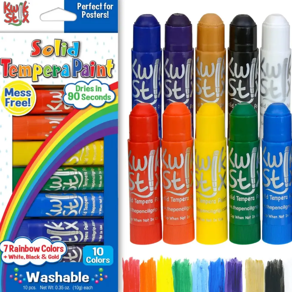 Kwik Stix Tempera Paint- Rainbow Set (10 colors)