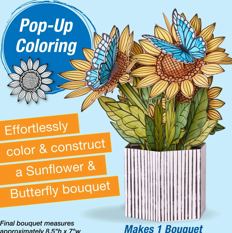 Faber-Castell Pop Up Coloring Bouquet - Sunflowers & Butterflies