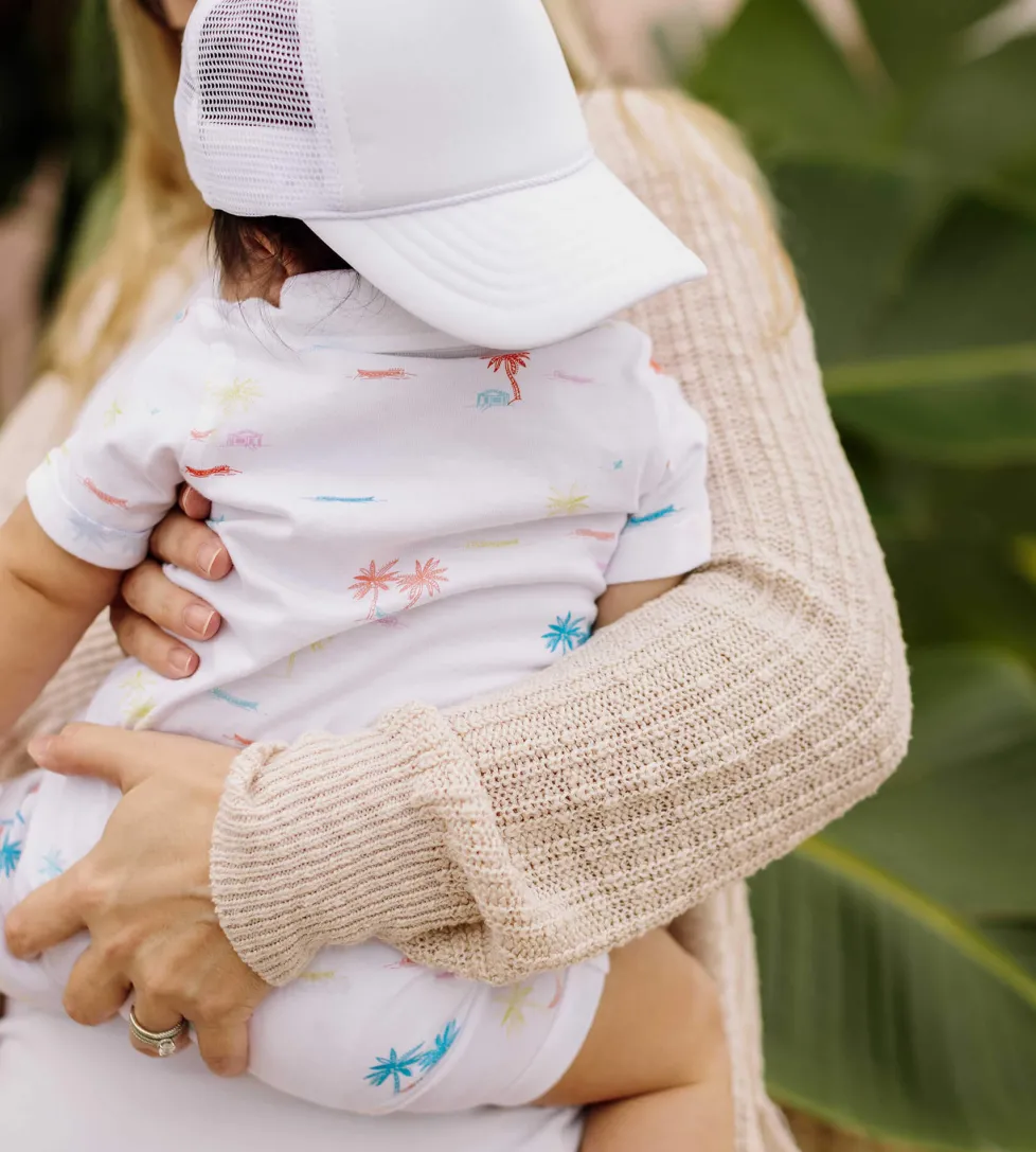 Burt's Bees Organic Baby Beach Shack Polo Romper