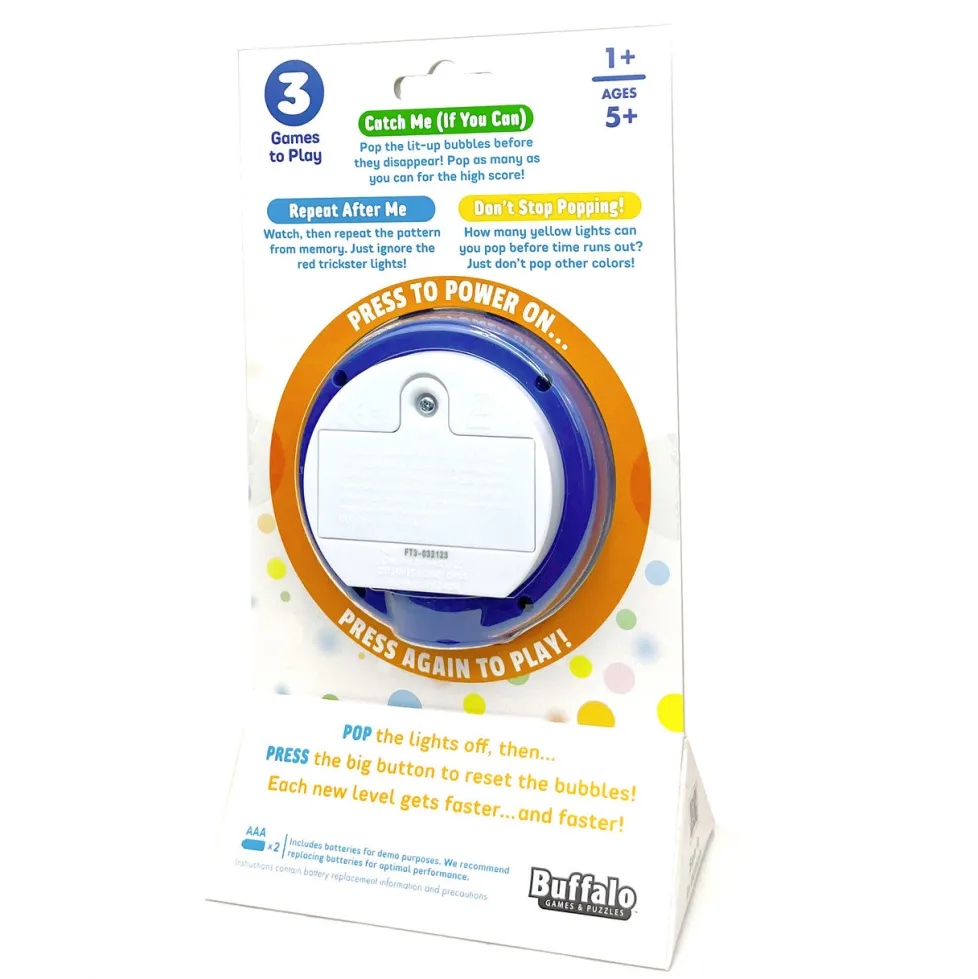 Pop It Go Fidget Toy: Light Up, Pattern Popping Game