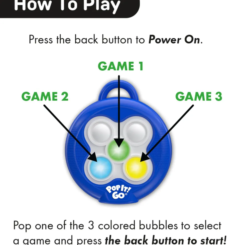 Pop It Go Fidget Toy: Light Up, Pattern Popping Game