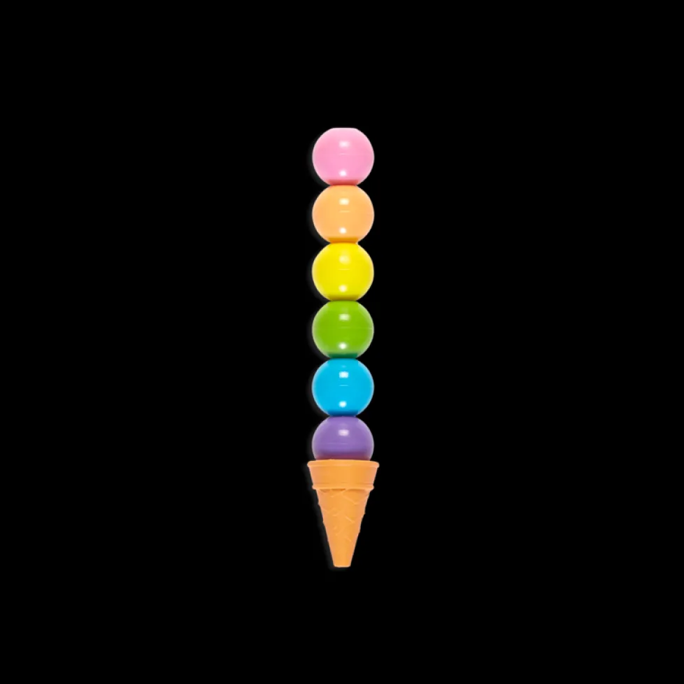 Ooly Rainbow Scoops Vanilla Scented Stacking Erasable Crayons