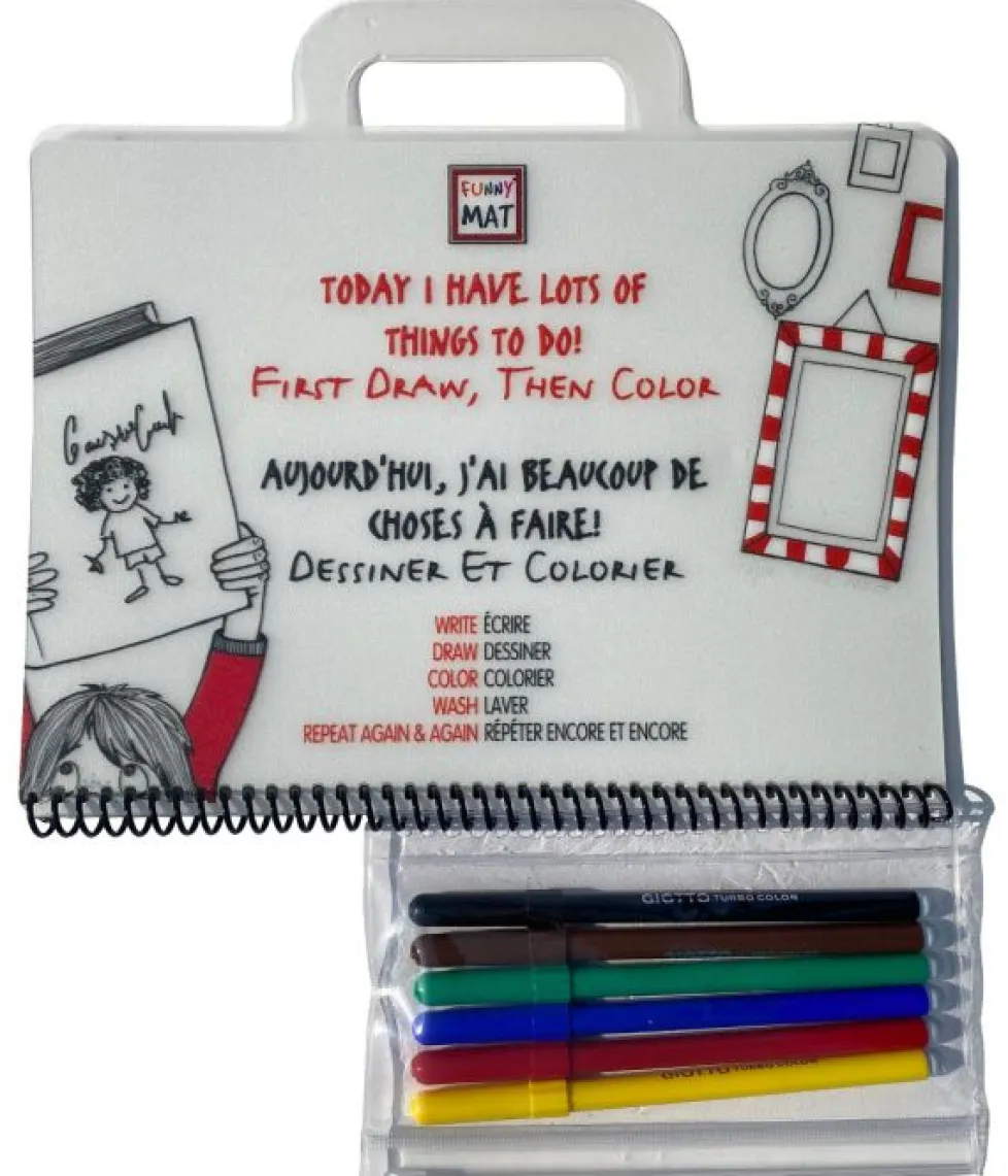 Funny Mat - Mini Funny Travel Mat with 6 Markers - Today I Have Lots of Things to Do!