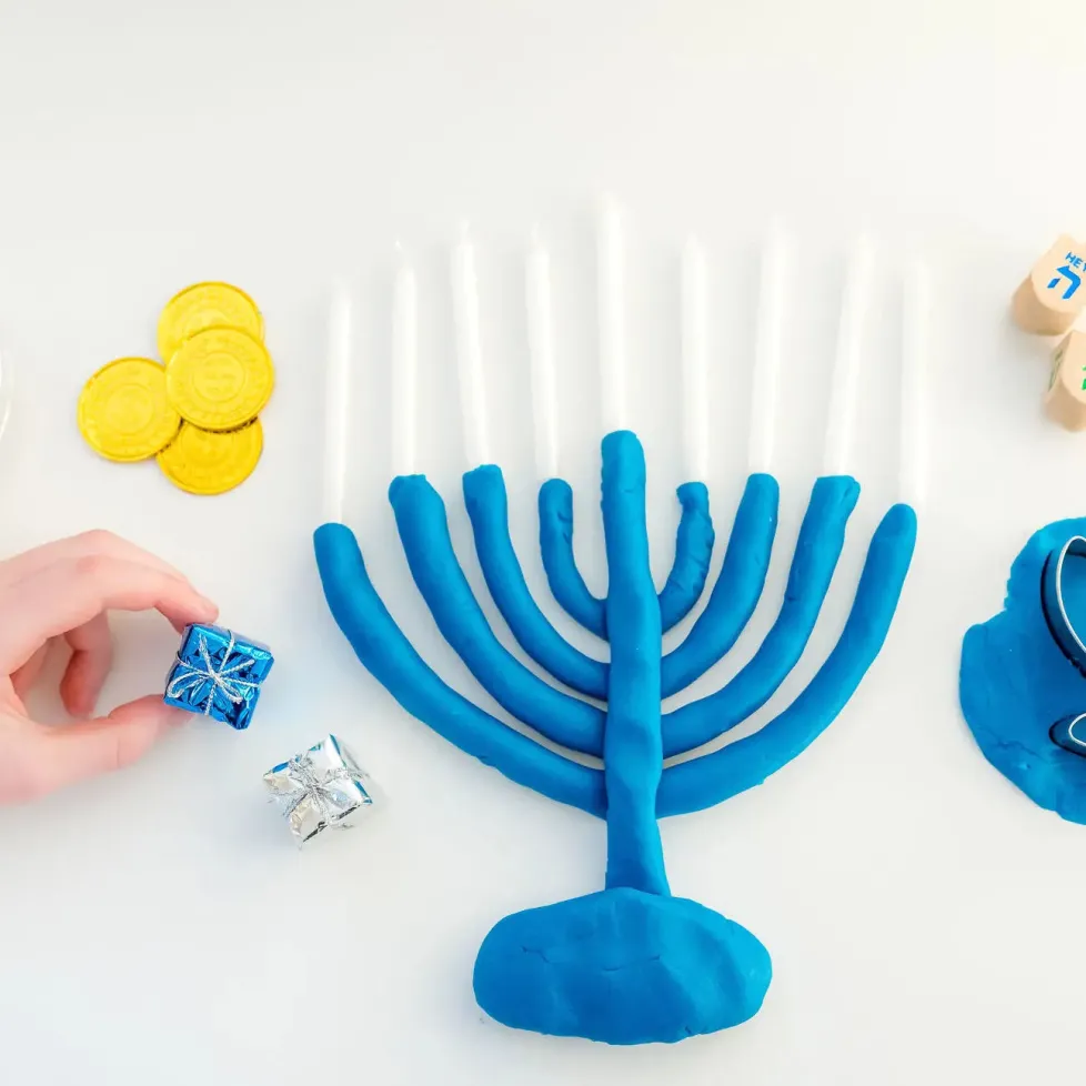 Earth Grown KidDough: Bagged Sensory Kit Hanukkah