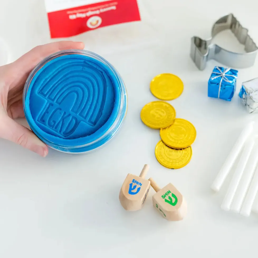 Earth Grown KidDough: Bagged Sensory Kit Hanukkah
