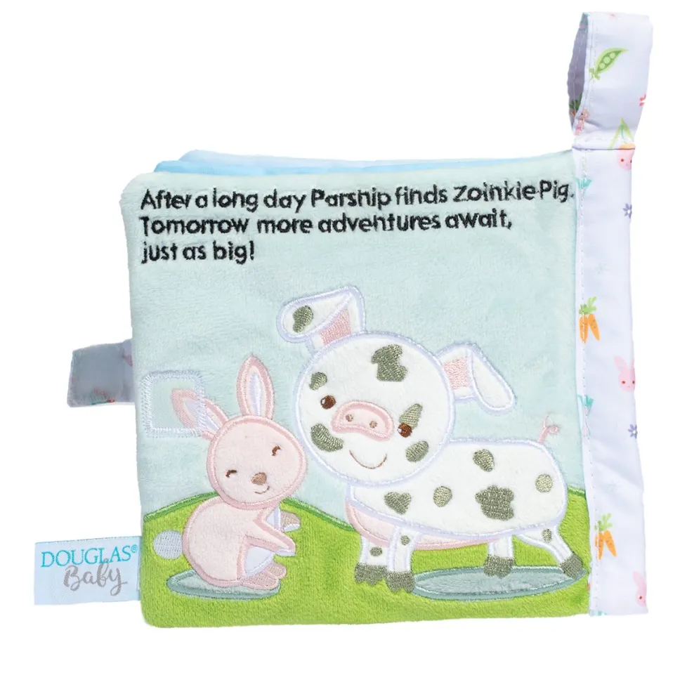 Douglas Baby Soft Activity Book Parsnip Bunny 6"
