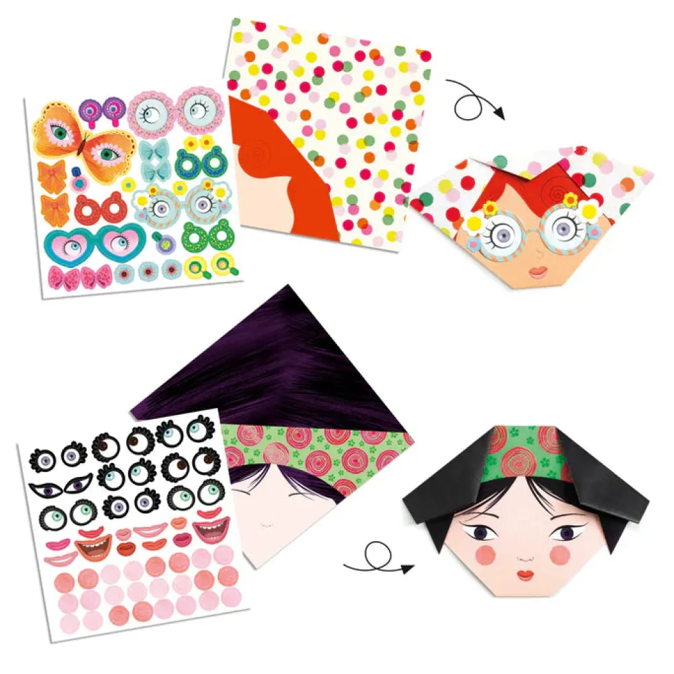 Djeco Origami Pretty Faces