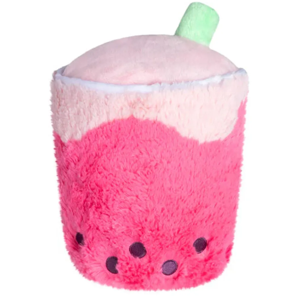 Squishable® Comfort Food® Mini Strawberry Bubble Tea 7"