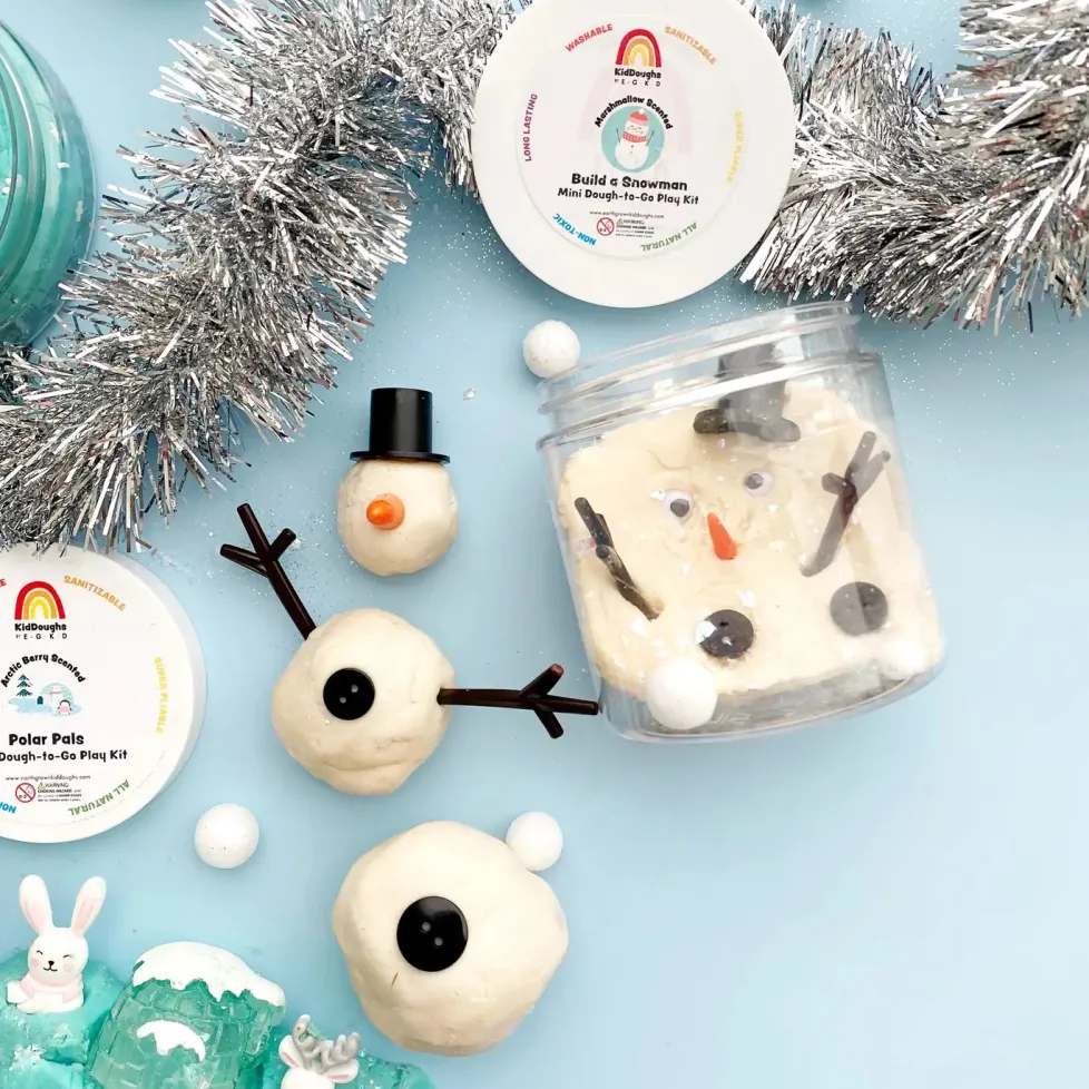 Earth Grown KidDough: Mini Dough-to-Go Snowfriend