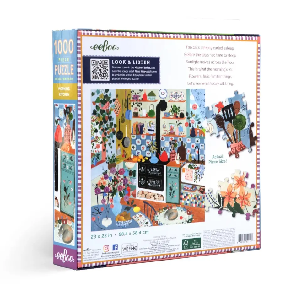 eeBoo 1000 Piece Puzzle Morning Kitchen