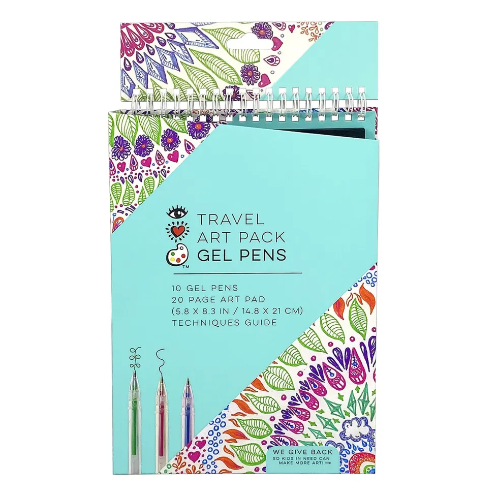 Bright Stripes Travel Art Pack Gel Pens