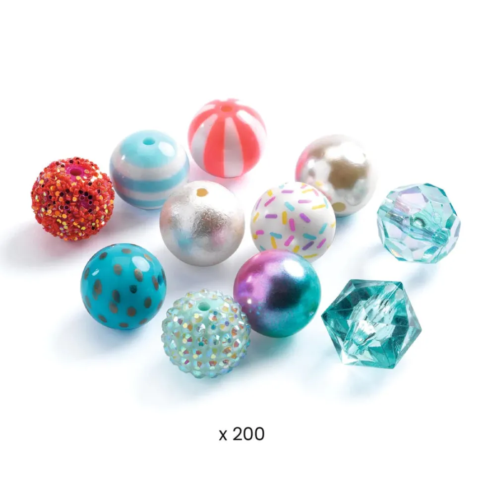 Djeco Bubble Beads - Silver