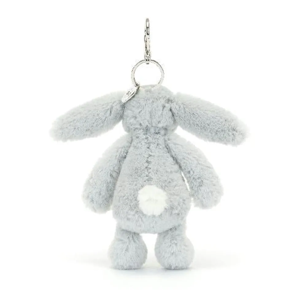 Jellycat Bashful Bunny Silver Bag Charm 7"