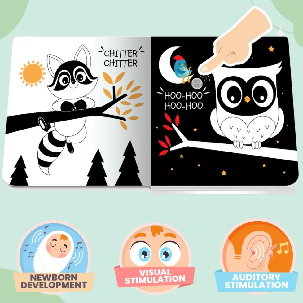 Ditty Bird® Black and White Sound Book for Newborns