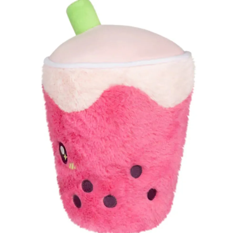 Squishable® Snackers Bubble Tea Strawberry 7"