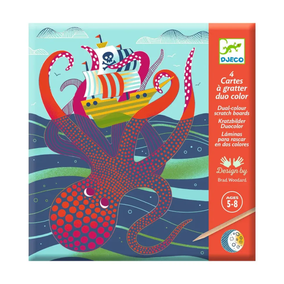 Djeco Scratch Card Activity Set: Topsy-Turvy