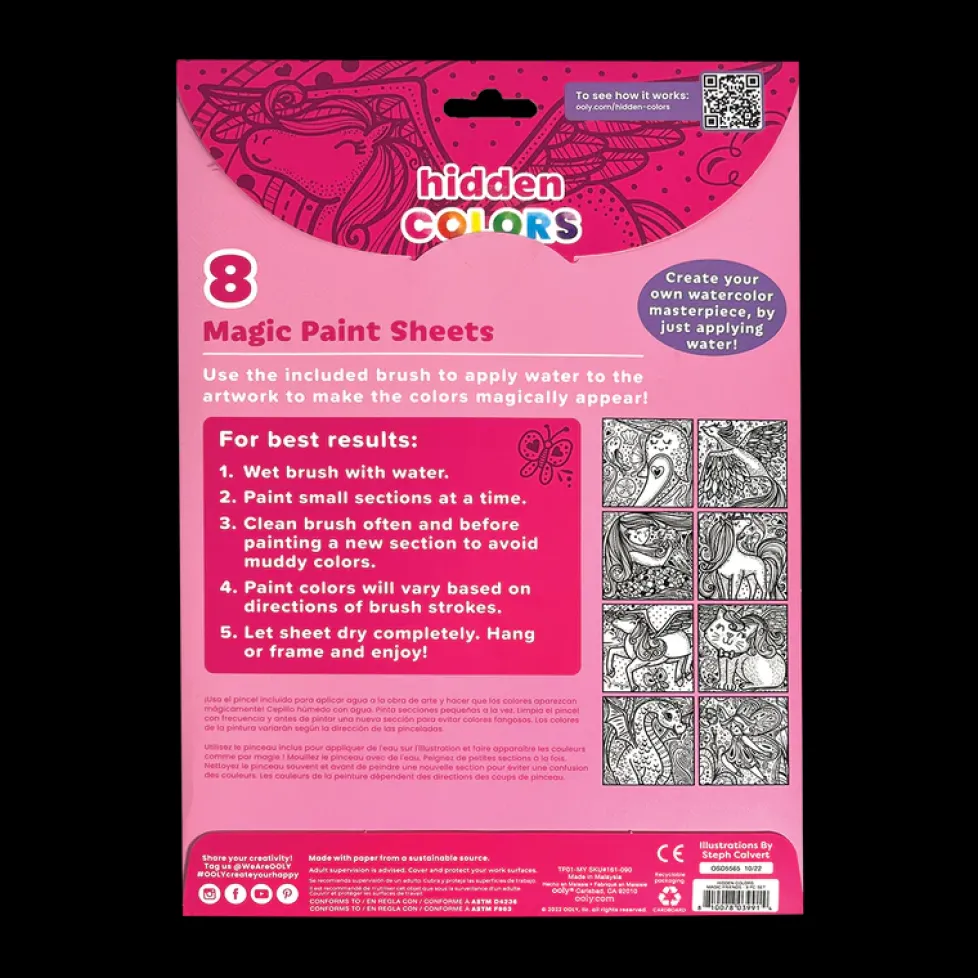 Ooly Hidden Colors Magic Paint Sheets: Magic Friends