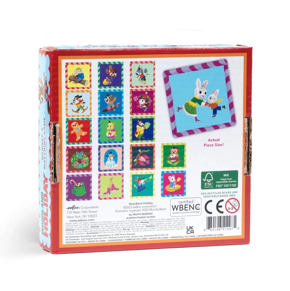 eeBoo Woodland Holiday Mini Matching