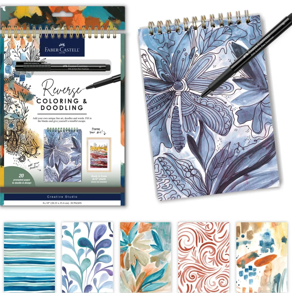 Faber-Castell Reverse Coloring & Doodling Book - Neutrals Edition