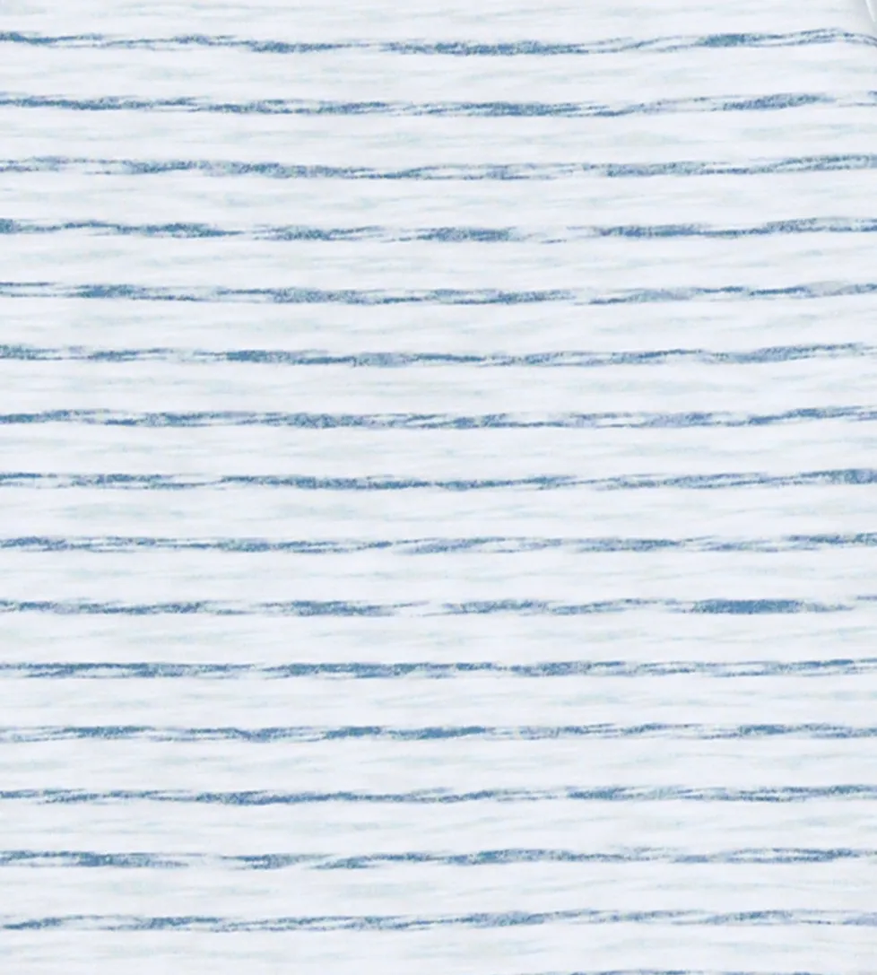 Burt's Bees Organic Baby Bodysuit Set Blue Slub Stripe