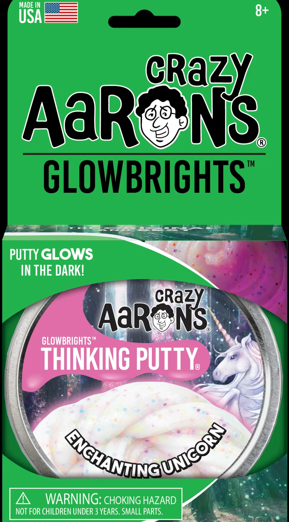 Crazy Aaron's® Thinking Putty® GlowBrights: Enchanting Unicorn