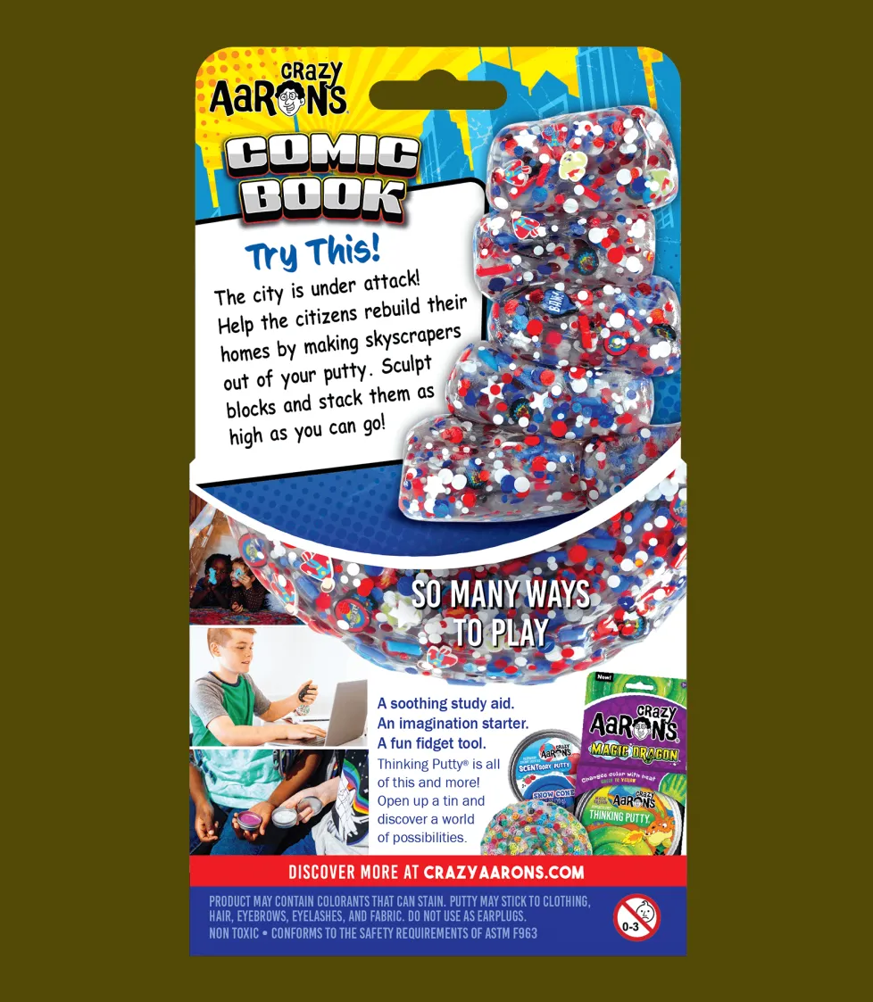 Crazy Aaron's® Thinking Putty® Trendsetters: Comic Book - Discontinued