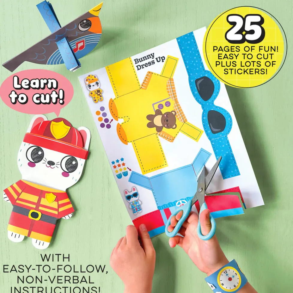 Bright Stripes iHeartArt Jr Art on the Go! Cut & Create Activity Pad