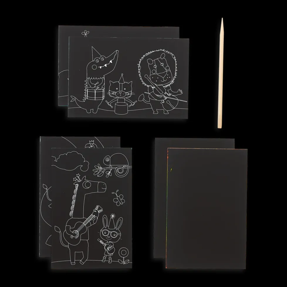 Ooly Scratch & Scribble Mini Scratch Art Kit - Safari Party