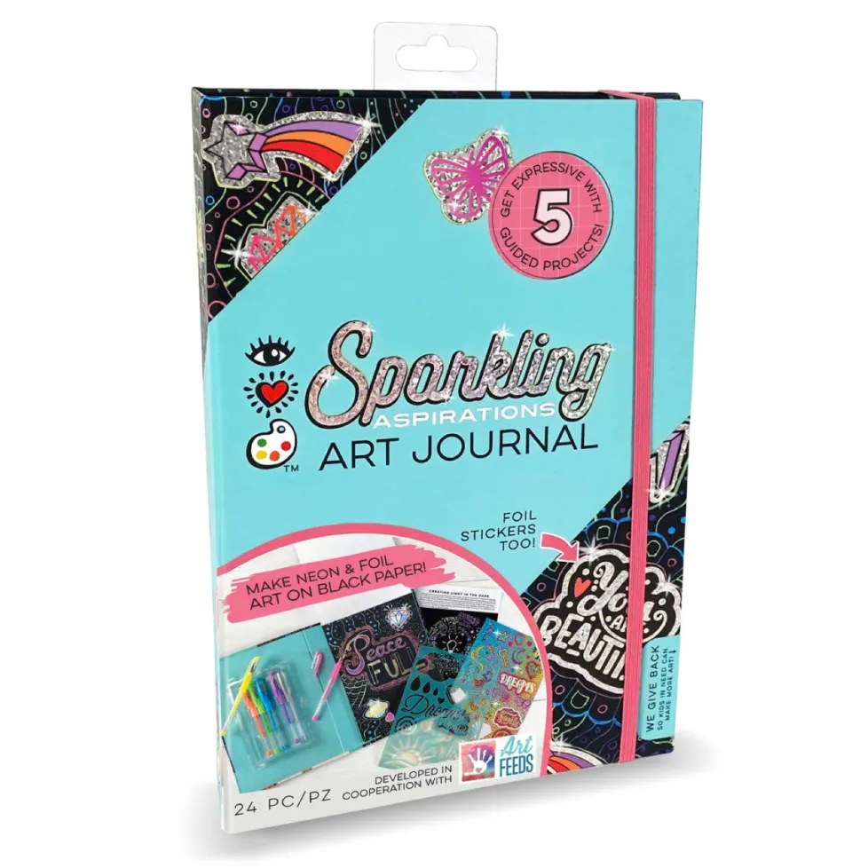 Bright Stripes iHeartArt Sparkling Aspirations Art Journal