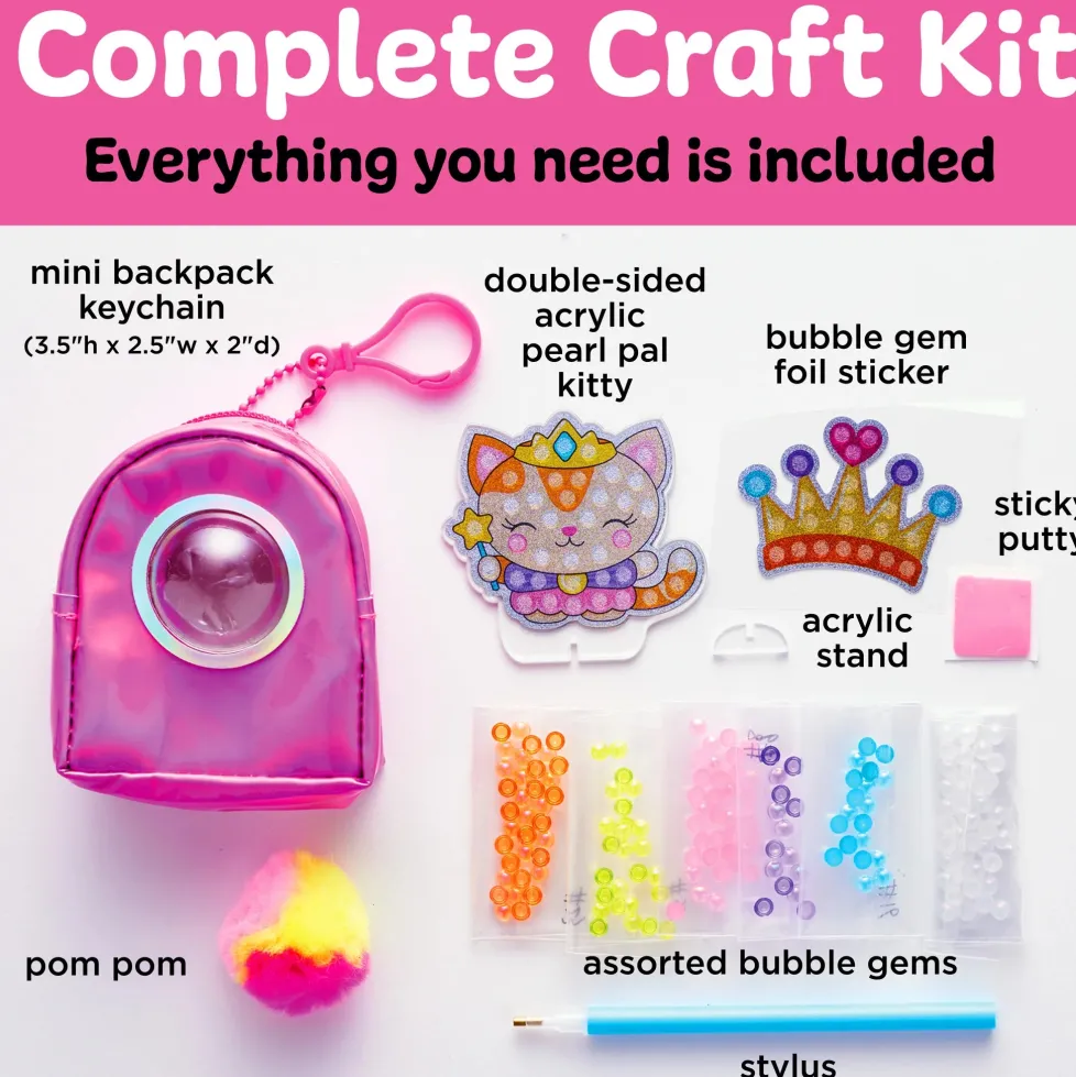 Creativity for Kids Bubble Gems™ Backpack Keychain Kitty Princess