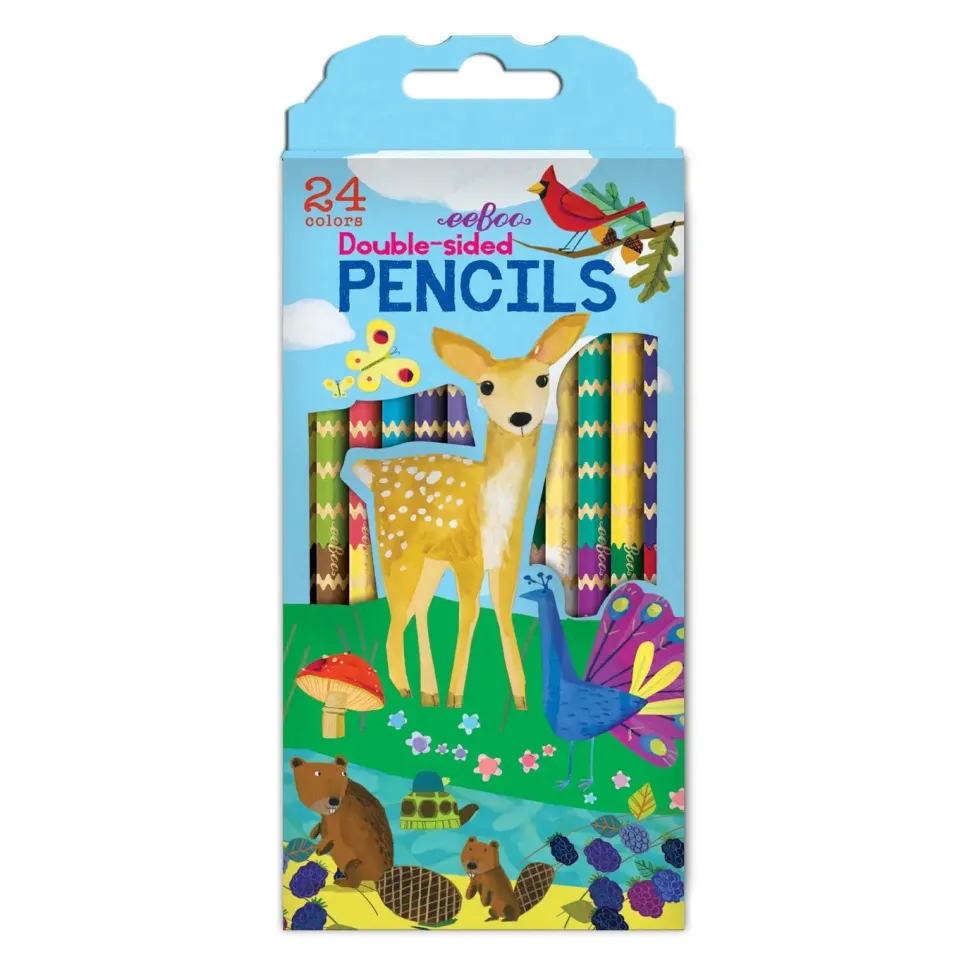 eeBoo Double-Sided Color Pencils 12 Piece Life on Earth