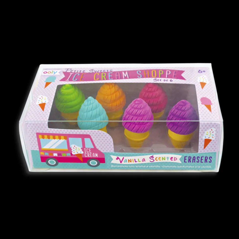 Ooly Petite Sweets Ice Cream Shoppe Scented Erasers - Set of 6