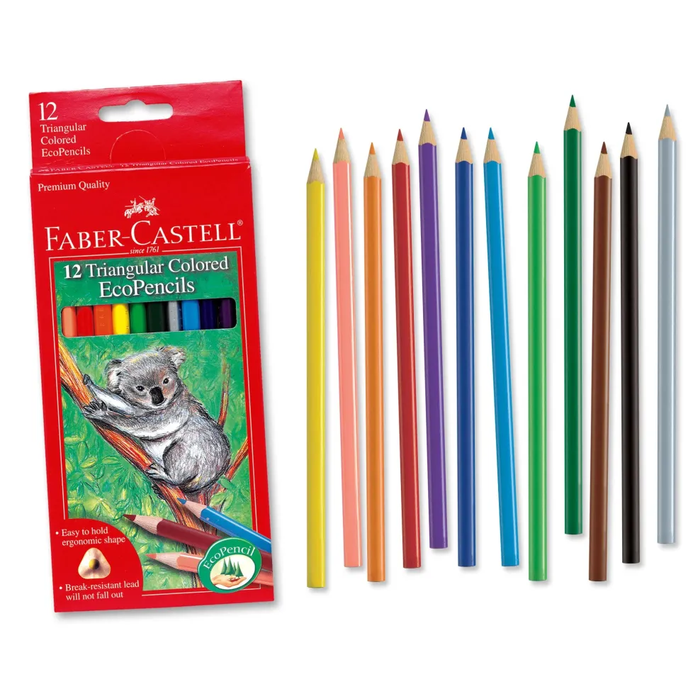 Faber-Castell Triangular Colored EcoPencils 12 Count