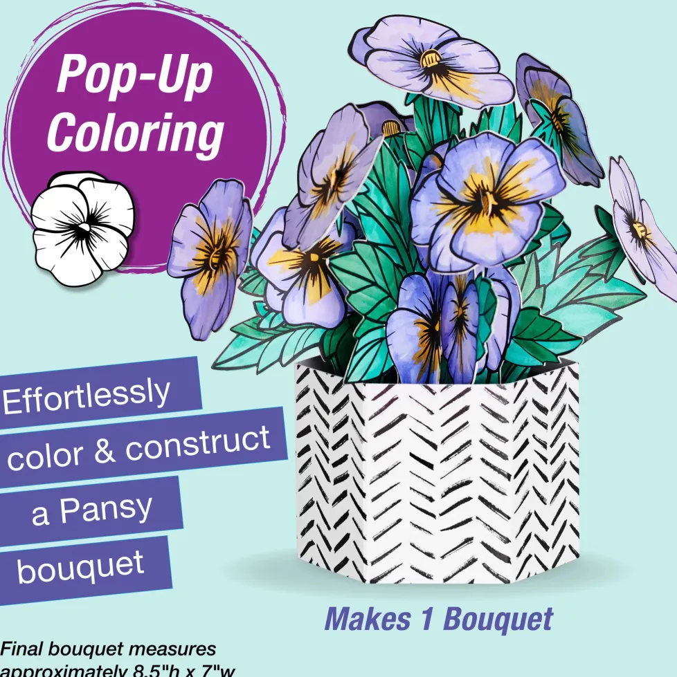 Faber-Castell Pop Up Coloring Bouquet - Pansies
