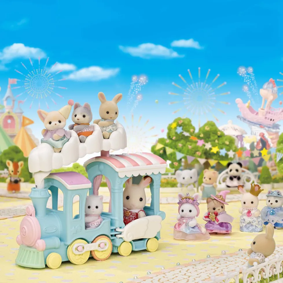 Calico Critters Floating Cloud Rainbow Train