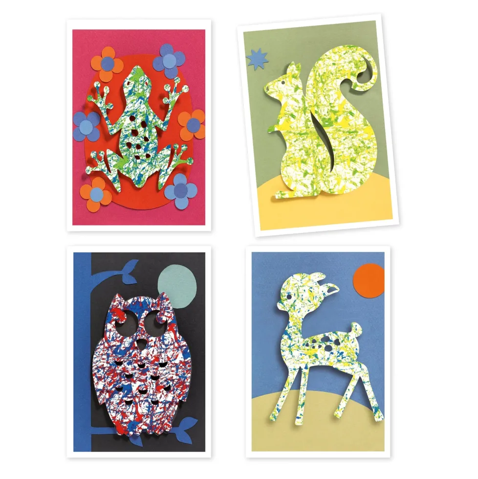 Djeco Colorful Parade Painting with Marbles Set