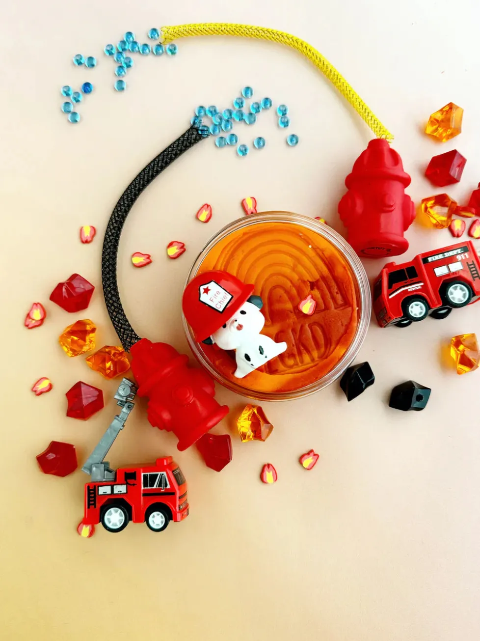 Earth Grown KidDough: Bagged Sensory Kit - Fire Station