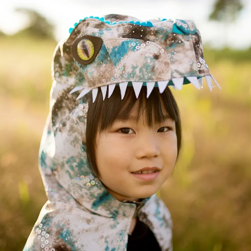 Great Pretenders Raptor Cape Teal/Brown Size 5/6