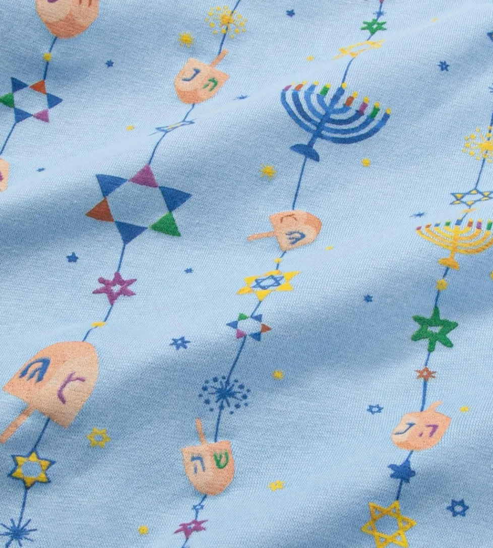 Burt's Bees Organic Two-Piece Pajamas Hanukkah Joy