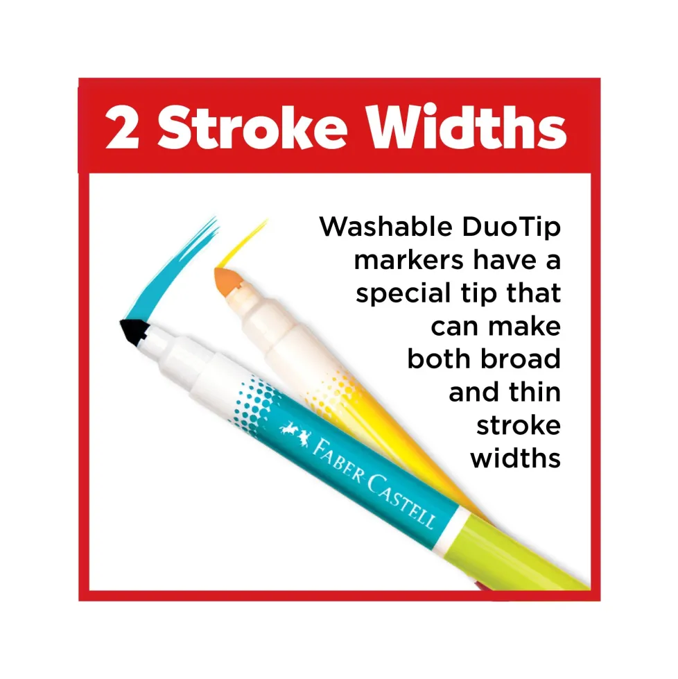 Faber-Castell 24 ct Duo Tip Washable Markers